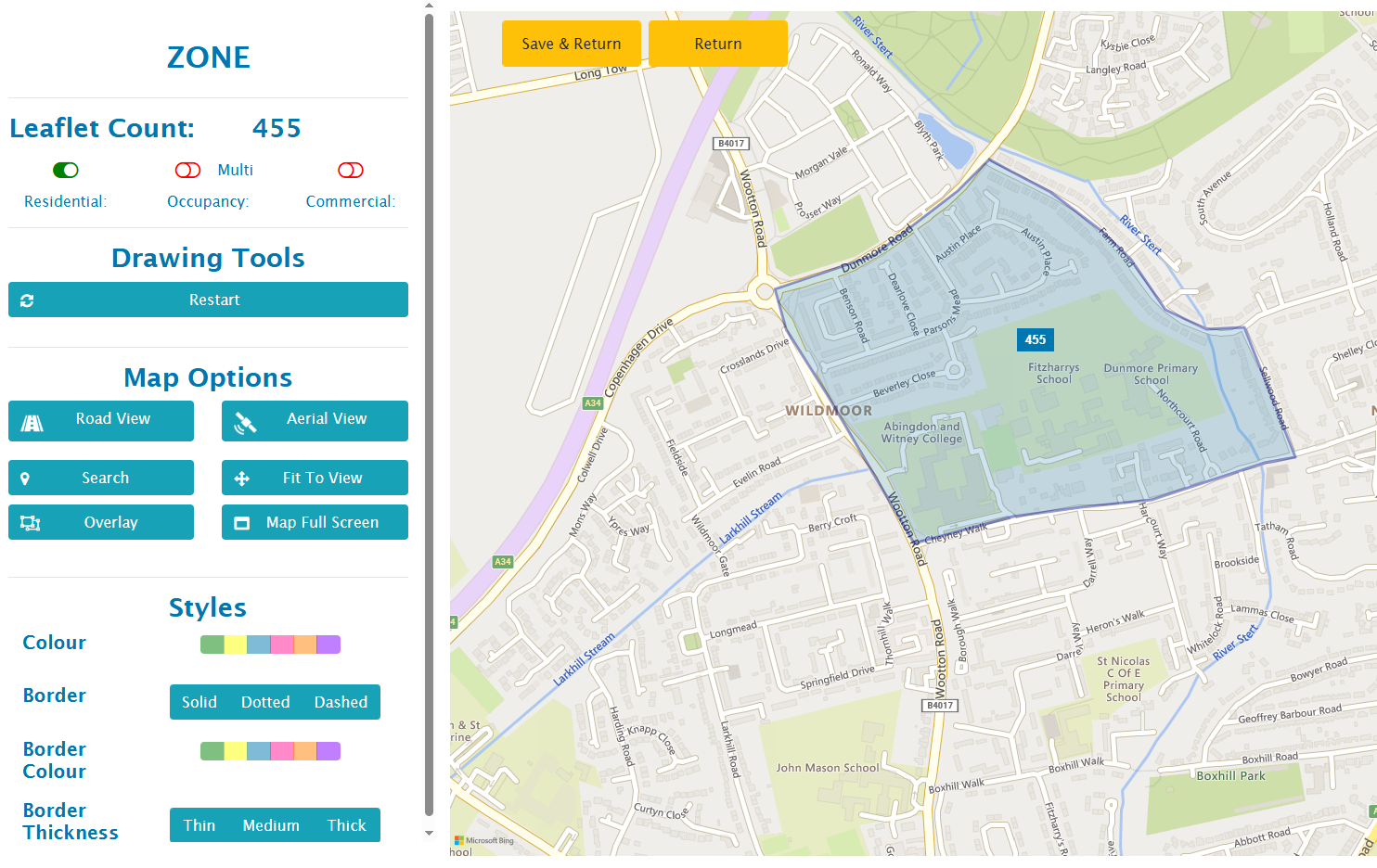 Delivery Area Planning